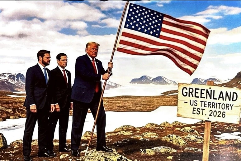Trump posta un fotomontaggio sulla Groenlandia