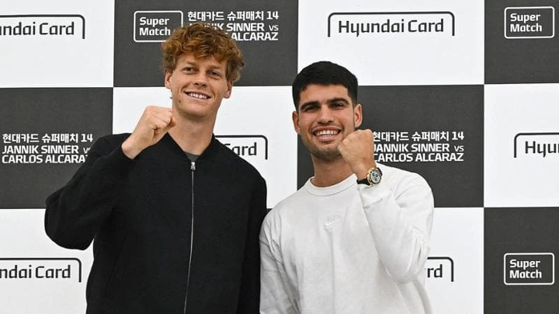 Diretta Sinner-Alcaraz a Seul: lo spagnolo vince in 2 set (7-5, 7-6) la prima sfida dell’anno