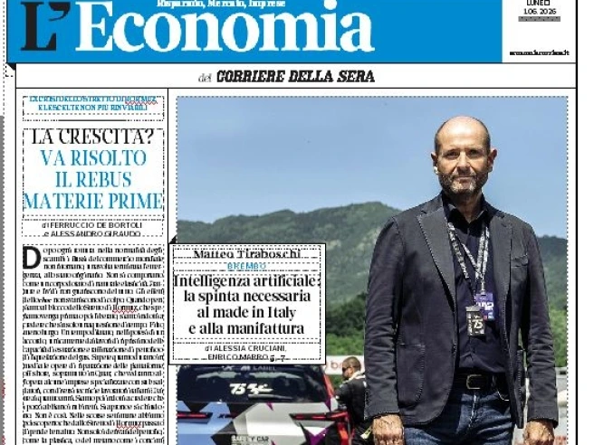 I programmi di Brembo nella moda, Amadori cresce con le proteine vegetali. L’Economia in edicola lunedì