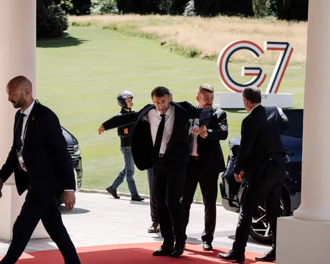 G7 à Evian : l’activisme diplomatique d’Emmanuel Macron à l’épreuve des fragilités sur le plan national
