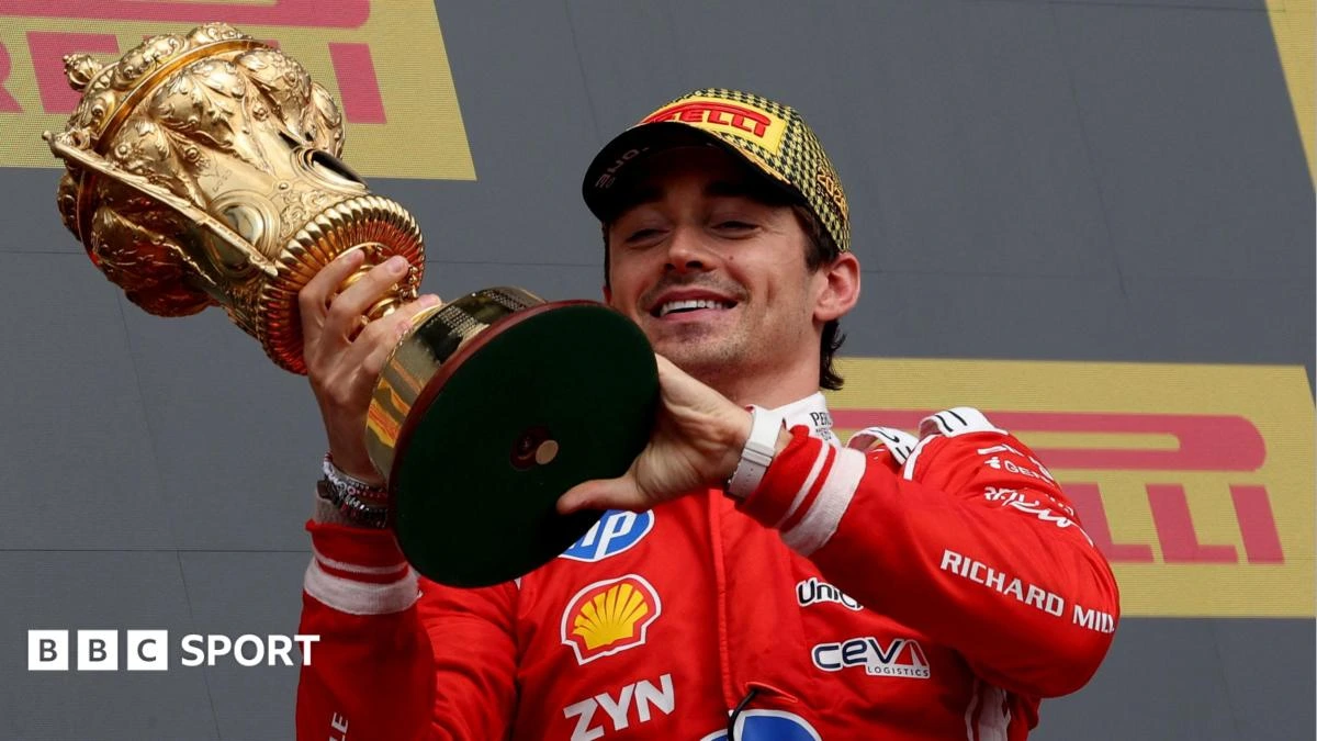 Leclerc wins dramatic race from Russell and Hamilton