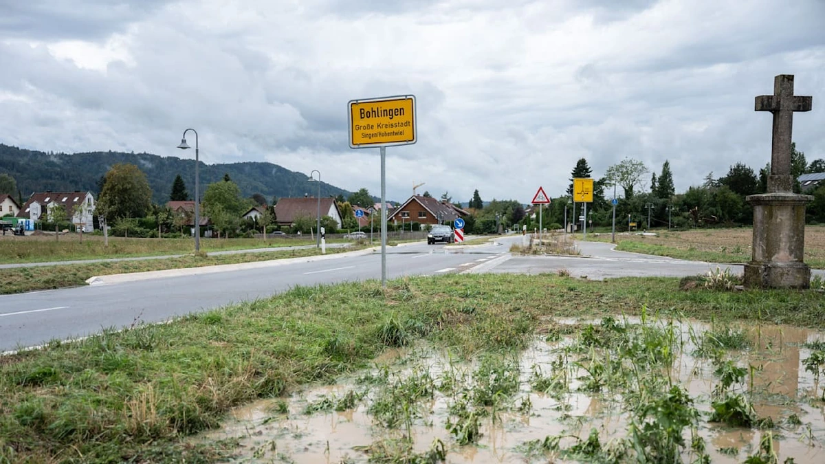 Unwetter: Polizei sperrt ganze Ortschaft wegen Orkanböen ab