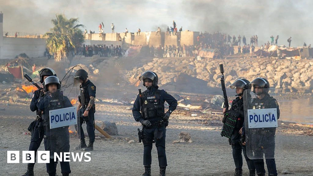 Violence breaks out in Ceuta as migrant crisis continues